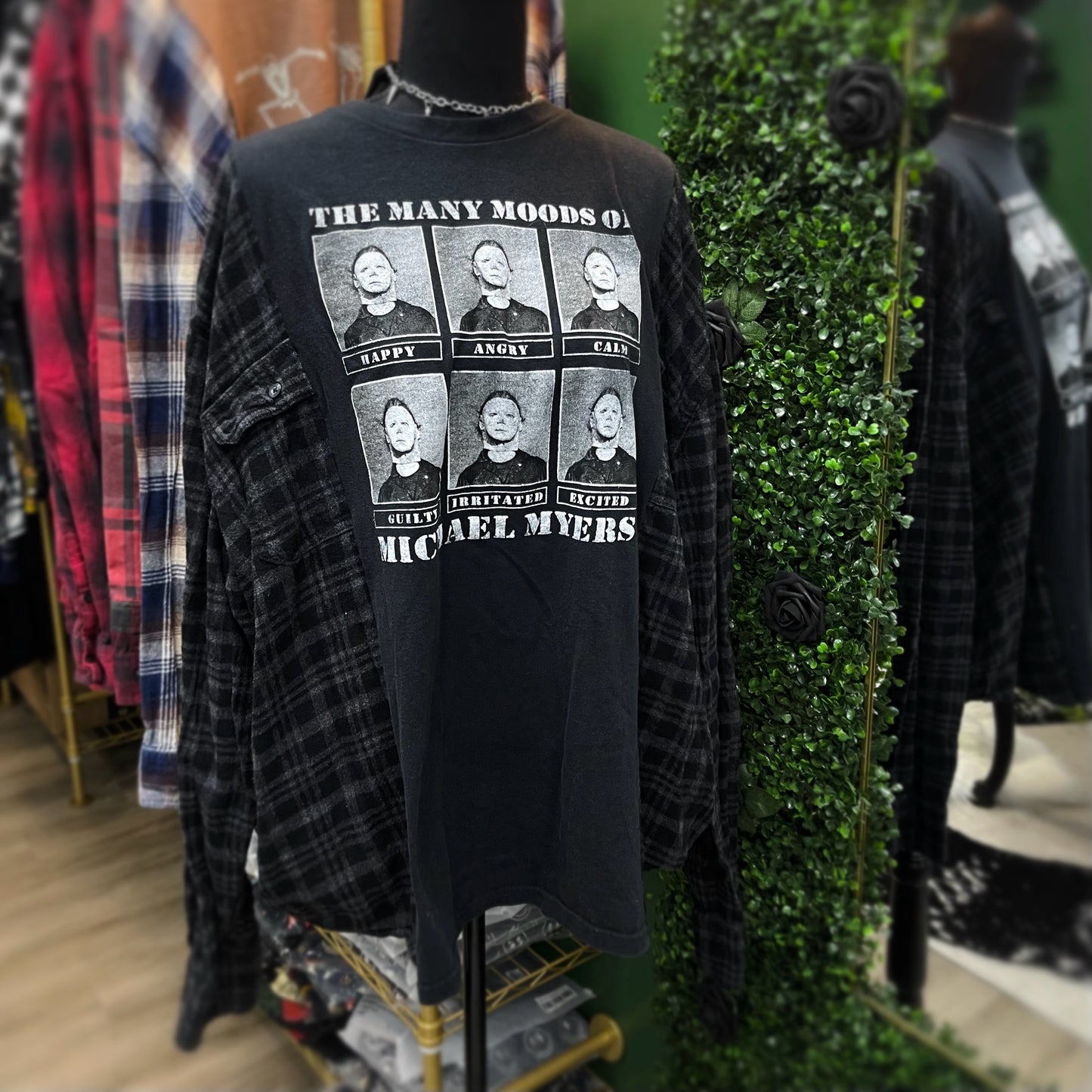 Reworked One of a Kind Michael Myers flannel Shirt