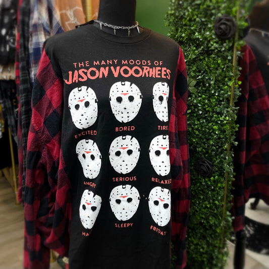 Reworked One of a Kind Jason Vorhees flannel Shirt