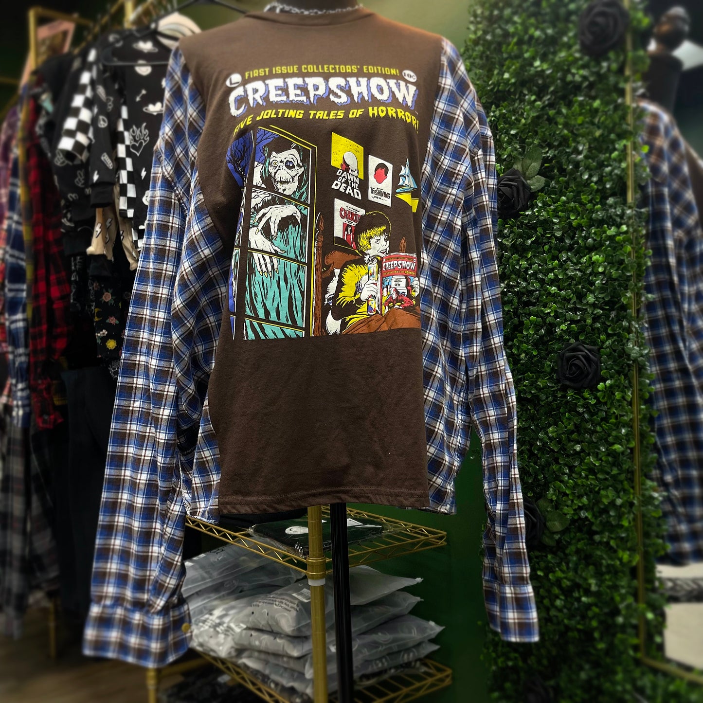 Reworked One of a Kind Creepshow flannel Shirt