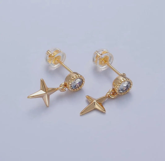 North Star dangle earrings