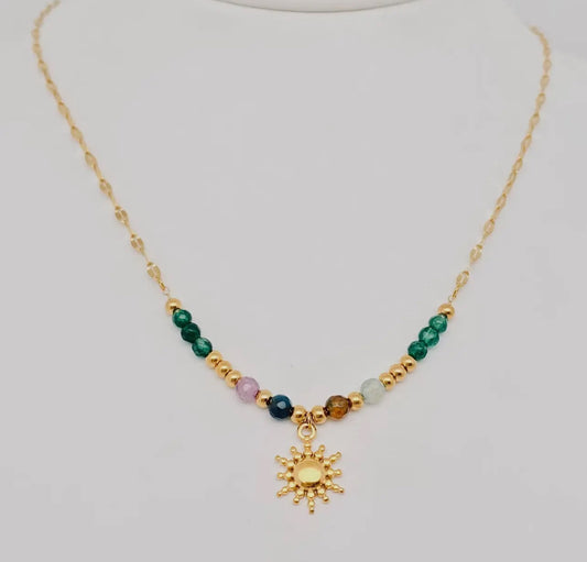 Beaded sun necklace