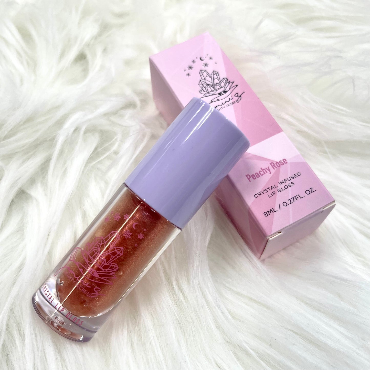 Crystal infused lipglosses