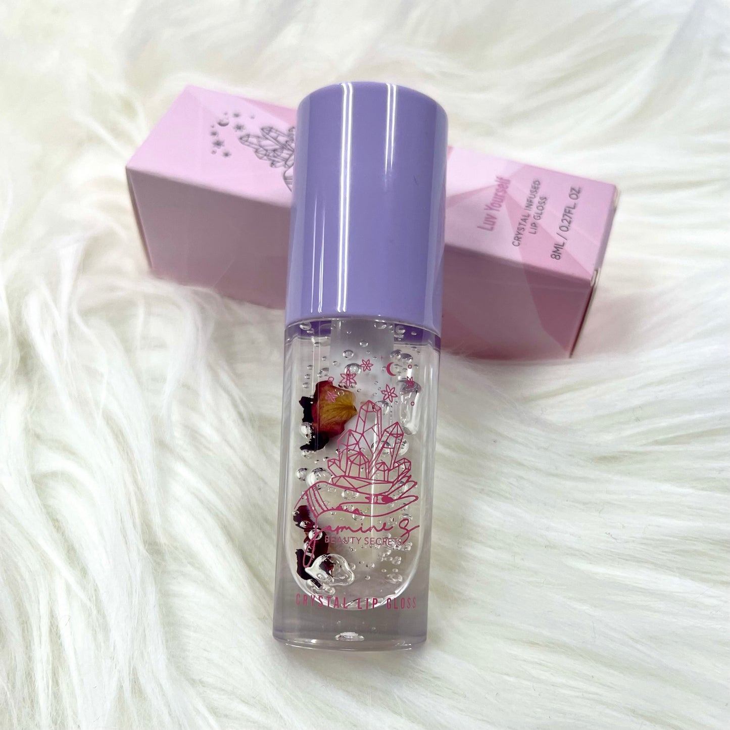 Crystal infused lipglosses