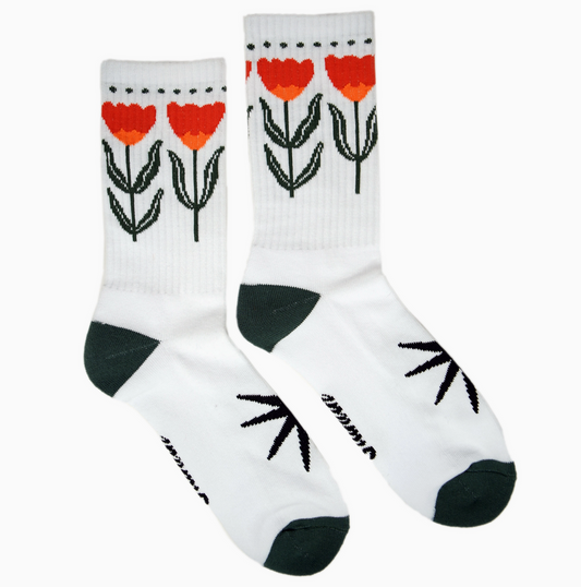 Floral Ankle Sports Socks