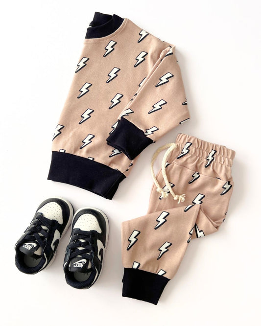 Lightning bolt jogger set